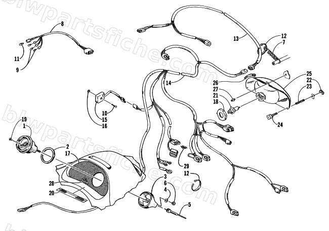 HEADLIGHT, INSTRUMENTS, AND WIRING ASSEMBLIES diagram