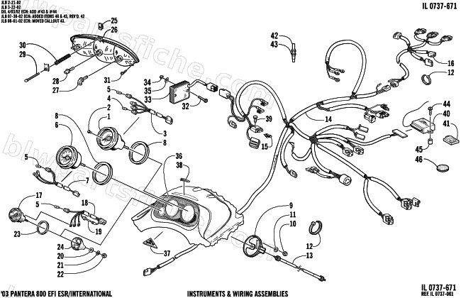 HEADLIGHT, INSTRUMENTS, AND WIRING ASSEMBLIES diagram