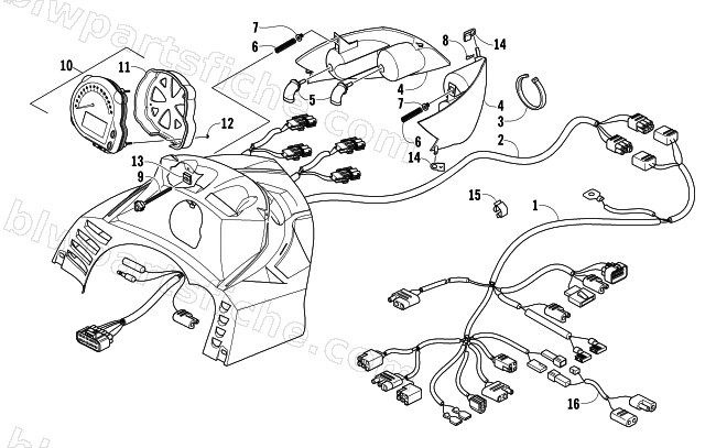 HEADLIGHT, INSTRUMENTS, AND WIRING ASSEMBLIES diagram