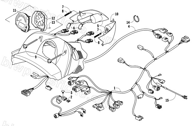 HEADLIGHT, INSTRUMENTS, AND WIRING ASSEMBLIES diagram