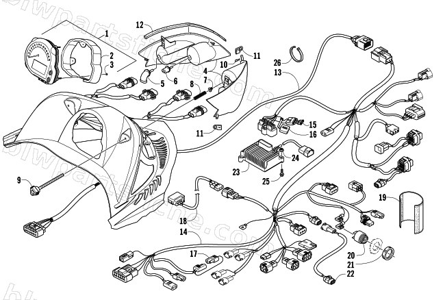 HEADLIGHT, INSTRUMENTS, AND WIRING ASSEMBLIES diagram