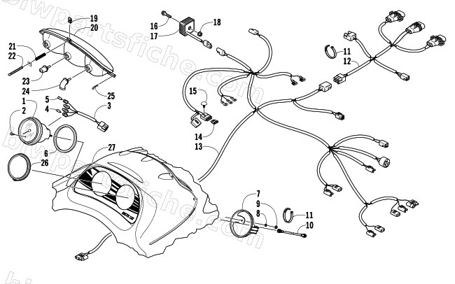 HEADLIGHT, INSTRUMENTS, AND WIRING ASSEMBLIES diagram