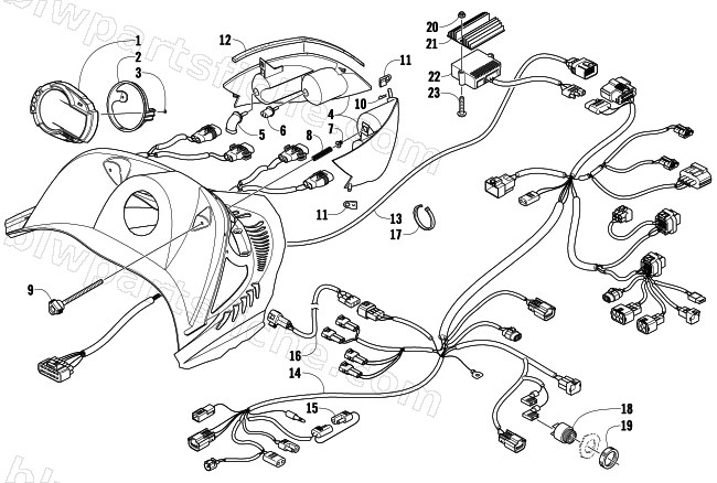 HEADLIGHT, INSTRUMENTS, AND WIRING ASSEMBLIES diagram