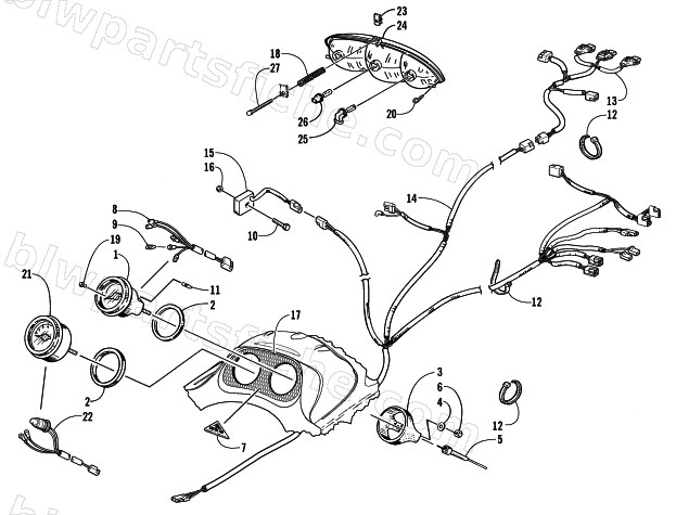 HEADLIGHT, INSTRUMENTS, AND WIRING ASSEMBLIES diagram