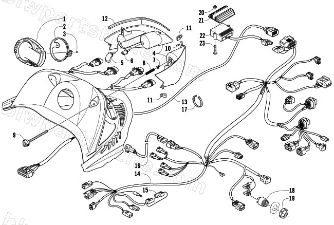HEADLIGHT, INSTRUMENTS, AND WIRING ASSEMBLIES diagram