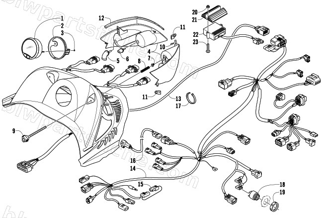 HEADLIGHT, INSTRUMENTS, AND WIRING ASSEMBLIES diagram