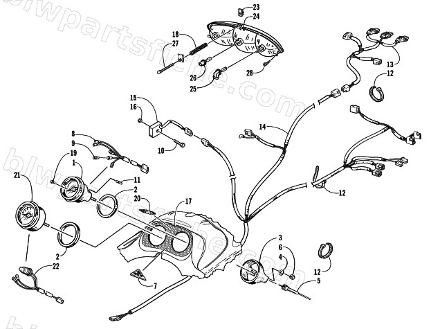 HEADLIGHT, INSTRUMENTS, AND WIRING ASSEMBLIES diagram