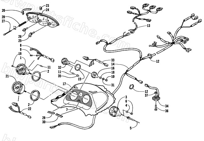HEADLIGHT, INSTRUMENTS, AND WIRING ASSEMBLIES diagram