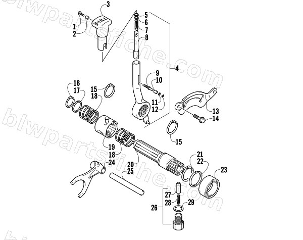 HI/LO SHIFTER ASSEMBLY diagram