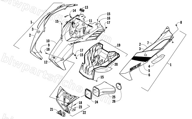HOOD AND AIR INTAKE ASSEMBLY diagram