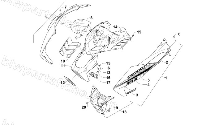 HOOD AND AIR INTAKE ASSEMBLY diagram