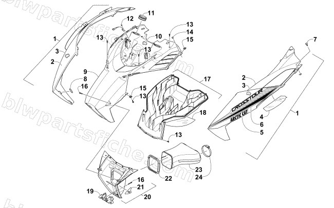 HOOD AND AIR INTAKE ASSEMBLY diagram