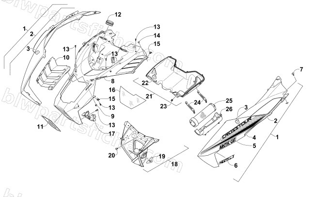 HOOD AND AIR INTAKE ASSEMBLY diagram