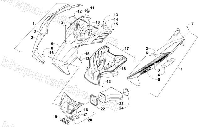 HOOD AND AIR INTAKE ASSEMBLY diagram