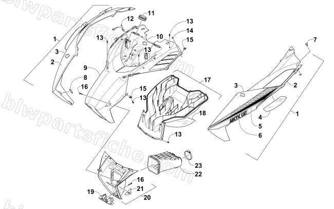 HOOD AND AIR INTAKE ASSEMBLY diagram