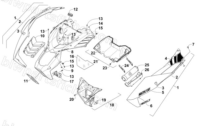 HOOD AND AIR INTAKE ASSEMBLY diagram