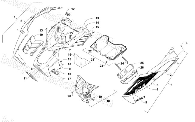 HOOD AND AIR INTAKE ASSEMBLY diagram