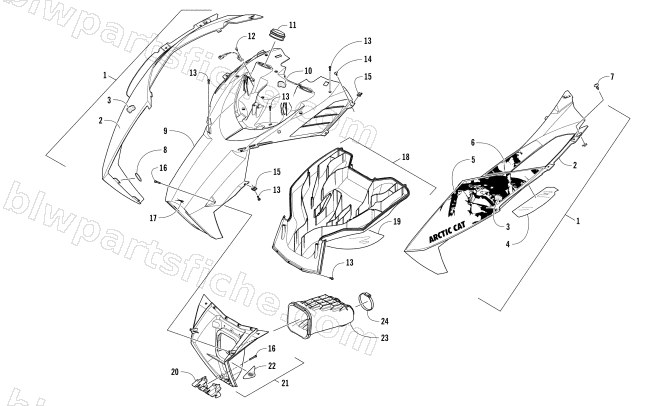 HOOD AND AIR INTAKE ASSEMBLY diagram