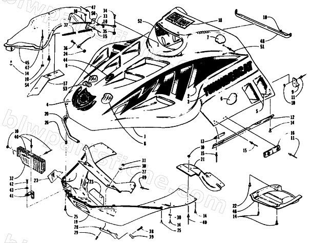 HOOD AND NOSEPIECE ASSEMBLY diagram