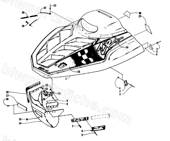 HOOD AND NOSEPIECE ASSEMBLY diagram
