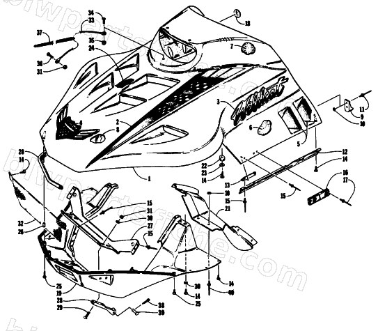 HOOD AND NOSEPIECE ASSEMBLY diagram