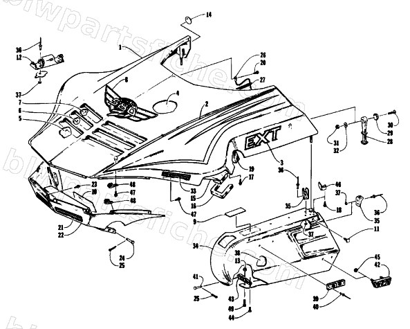 HOOD AND SIDE PODS diagram