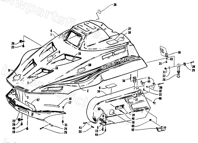 HOOD AND SIDE PODS diagram