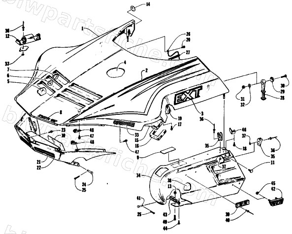 HOOD AND SIDE PODS diagram