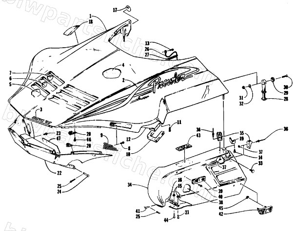 HOOD AND SIDE PODS diagram