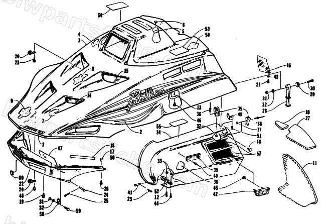 HOOD AND SIDE PODS diagram