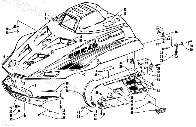 HOOD AND SIDE PODS diagram