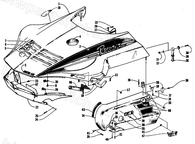 HOOD AND SIDE PODS diagram