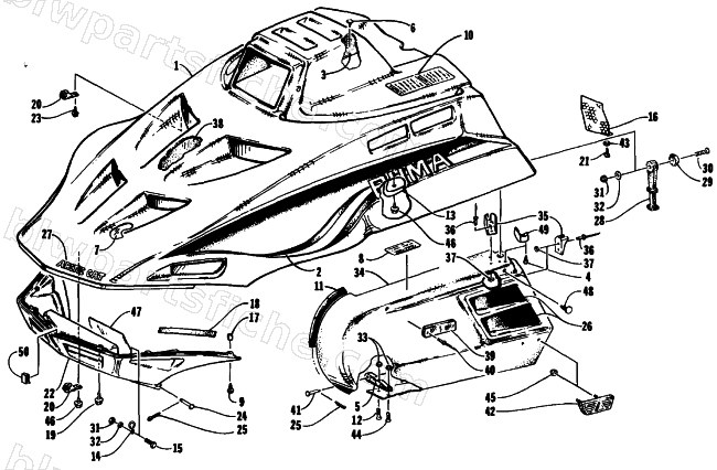 HOOD AND SIDE PODS diagram