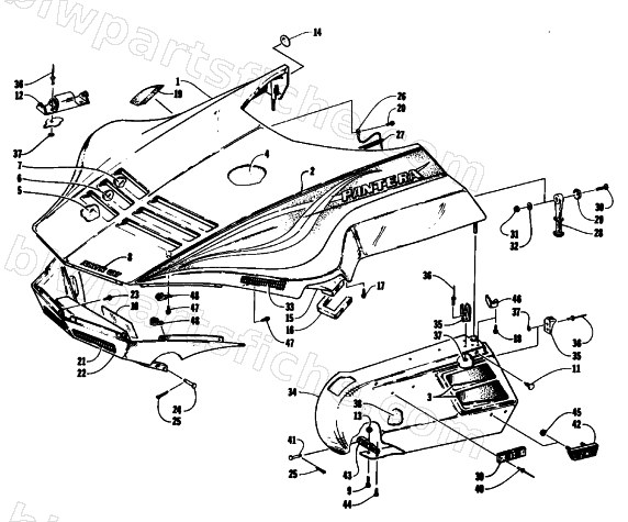 HOOD AND SIDE PODS diagram