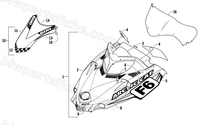 HOOD AND WINDSHIELD ASSEMBLY diagram