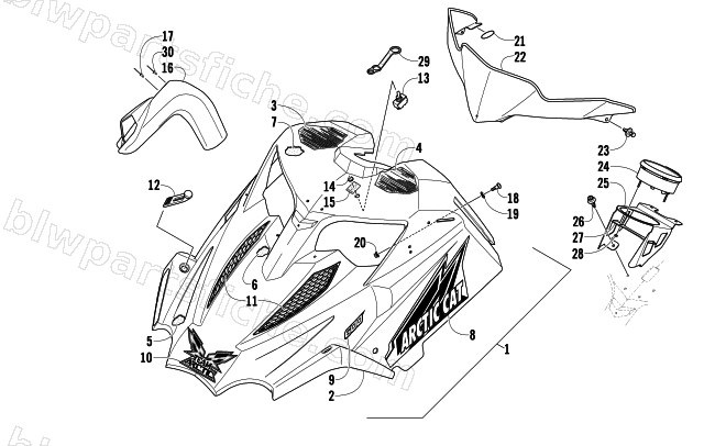 HOOD AND WINDSHIELD ASSEMBLY diagram