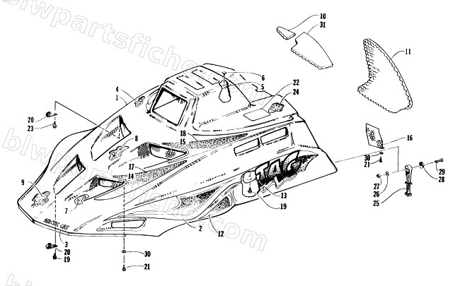 HOOD ASSEMBLY diagram