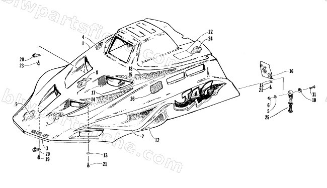 HOOD ASSEMBLY diagram