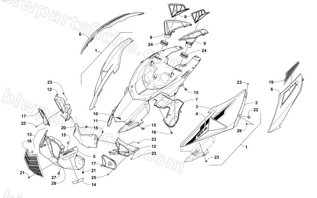 HOOD ASSEMBLY diagram