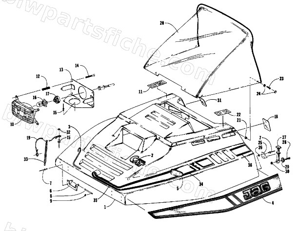 HOOD ASSEMBLY diagram