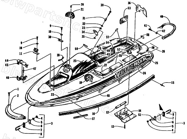 HULL AND DECK ASSEMBLY diagram