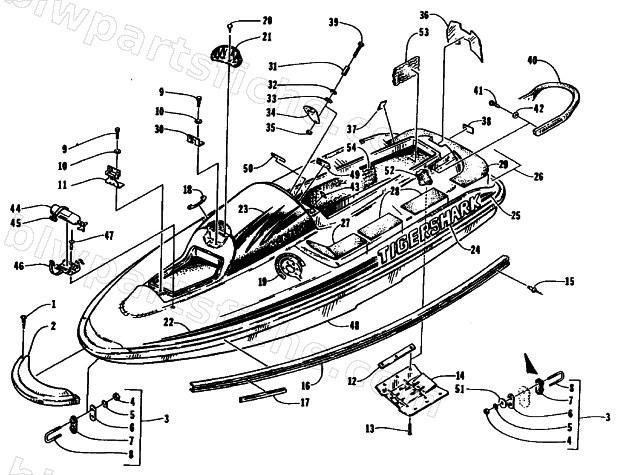 HULL AND DECK ASSEMBLY diagram