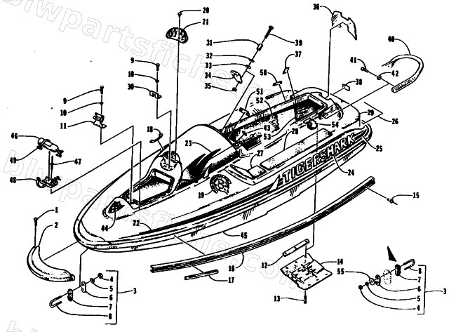 HULL AND DECK ASSEMBLY diagram