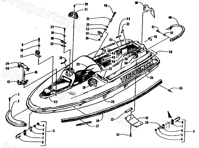 HULL AND DECK ASSEMBLY diagram
