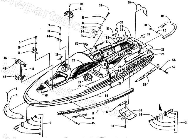 HULL AND DECK ASSEMBLY diagram