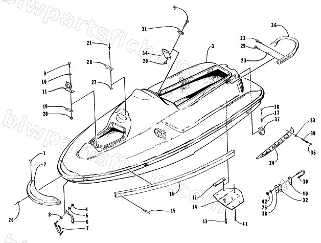 HULL AND RELATED PARTS ASSEMBLY diagram
