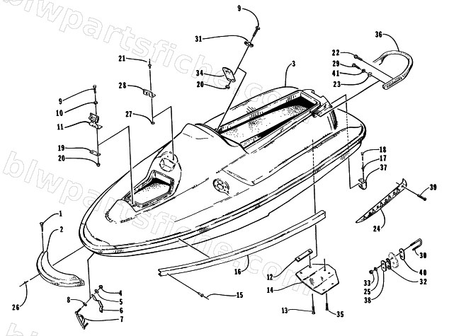 HULL AND RELATED PARTS ASSEMBLY diagram