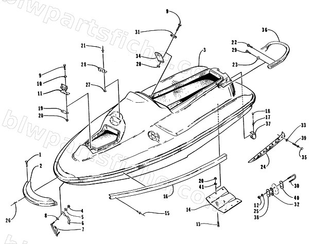 HULL AND RELATED PARTS ASSEMBLY diagram