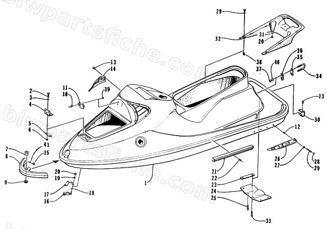 HULL AND RELATED PARTS ASSEMBLY diagram