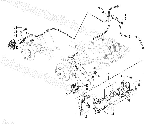 HYDRAULIC BRAKE ASSEMBLY diagram
